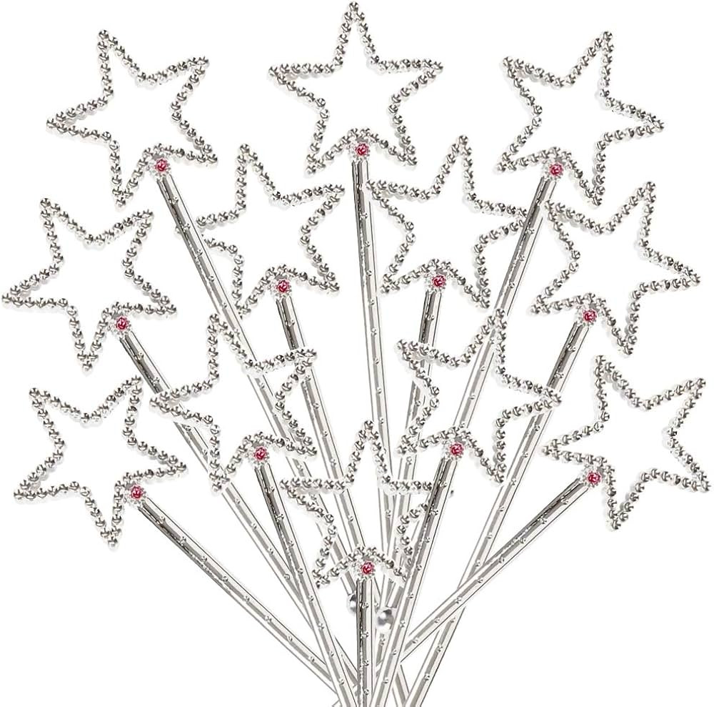 ArtCreativity Sparkly Star Wands, Bulk Pack of 24, Princess Party Favors for Girls and Boys, 7.5 ... | Amazon (US)