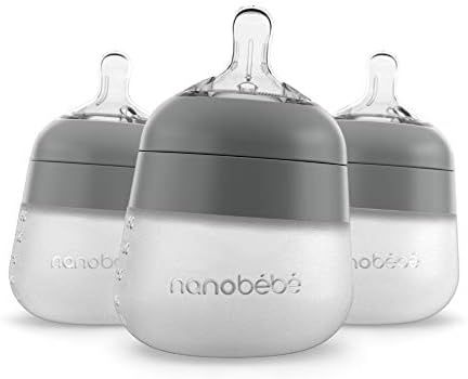 Nanobébé Flexy Silicone Baby Bottle, Anti-Colic, Natural Feel, Non-Collapsing Nipple, Non-Tip Stable | Amazon (US)