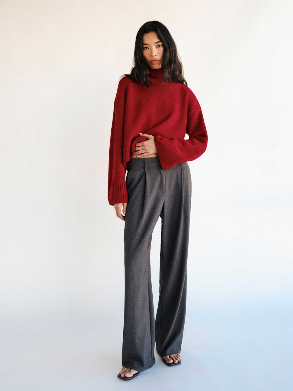 March Regenerative Wool Cropped Turtleneck | Reformation (Global)