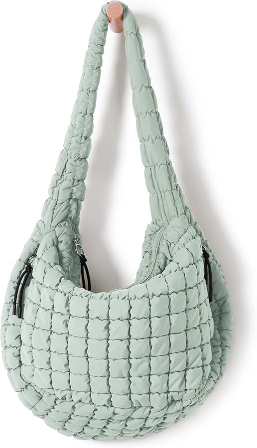 ODODOS Quilted Carryall Tote Bag for Women Crossbody Large Hobo Lightweight Padding Shoulder Bag | Amazon (US)
