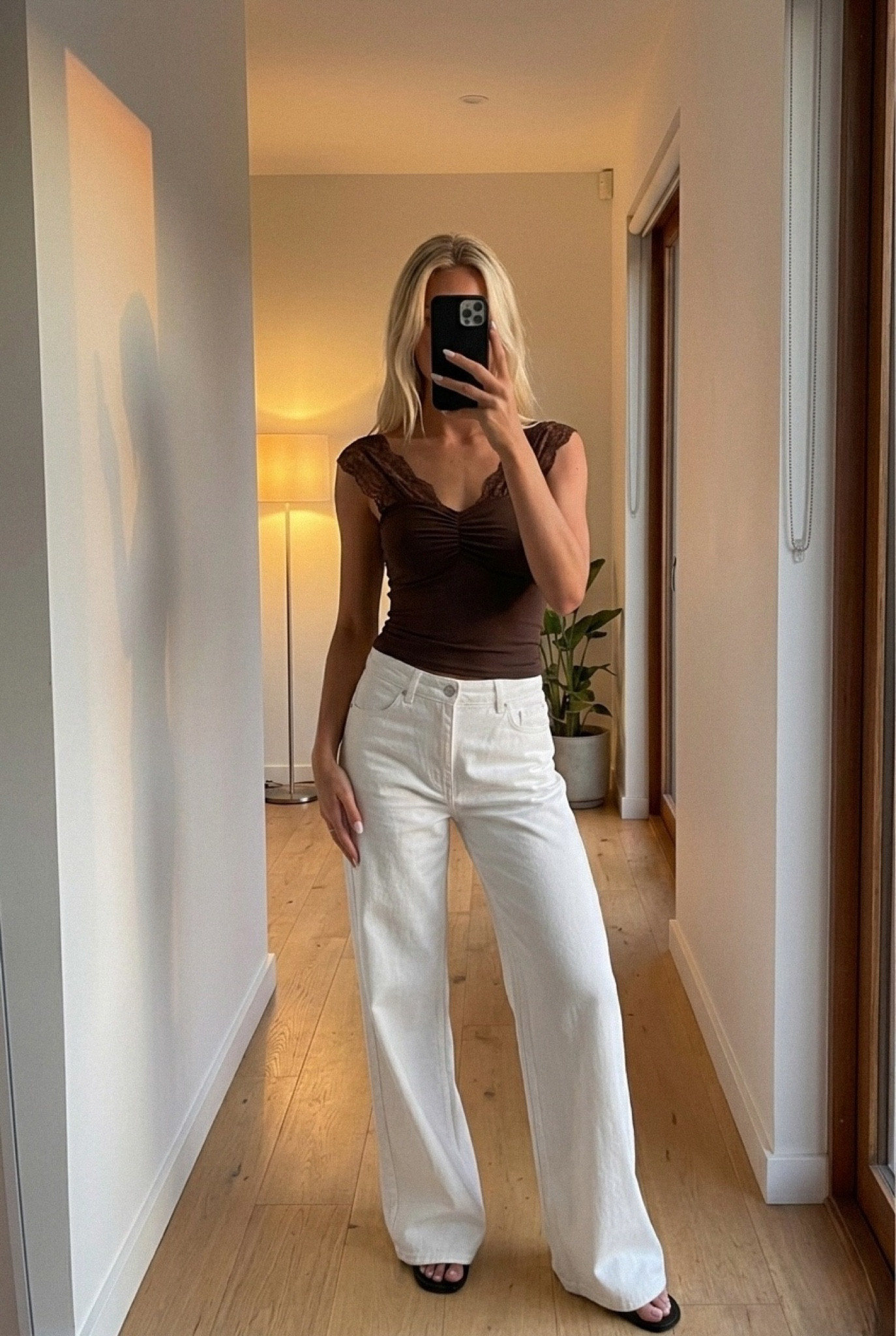 ASOS spring/summer white jeans and top combo 🤍