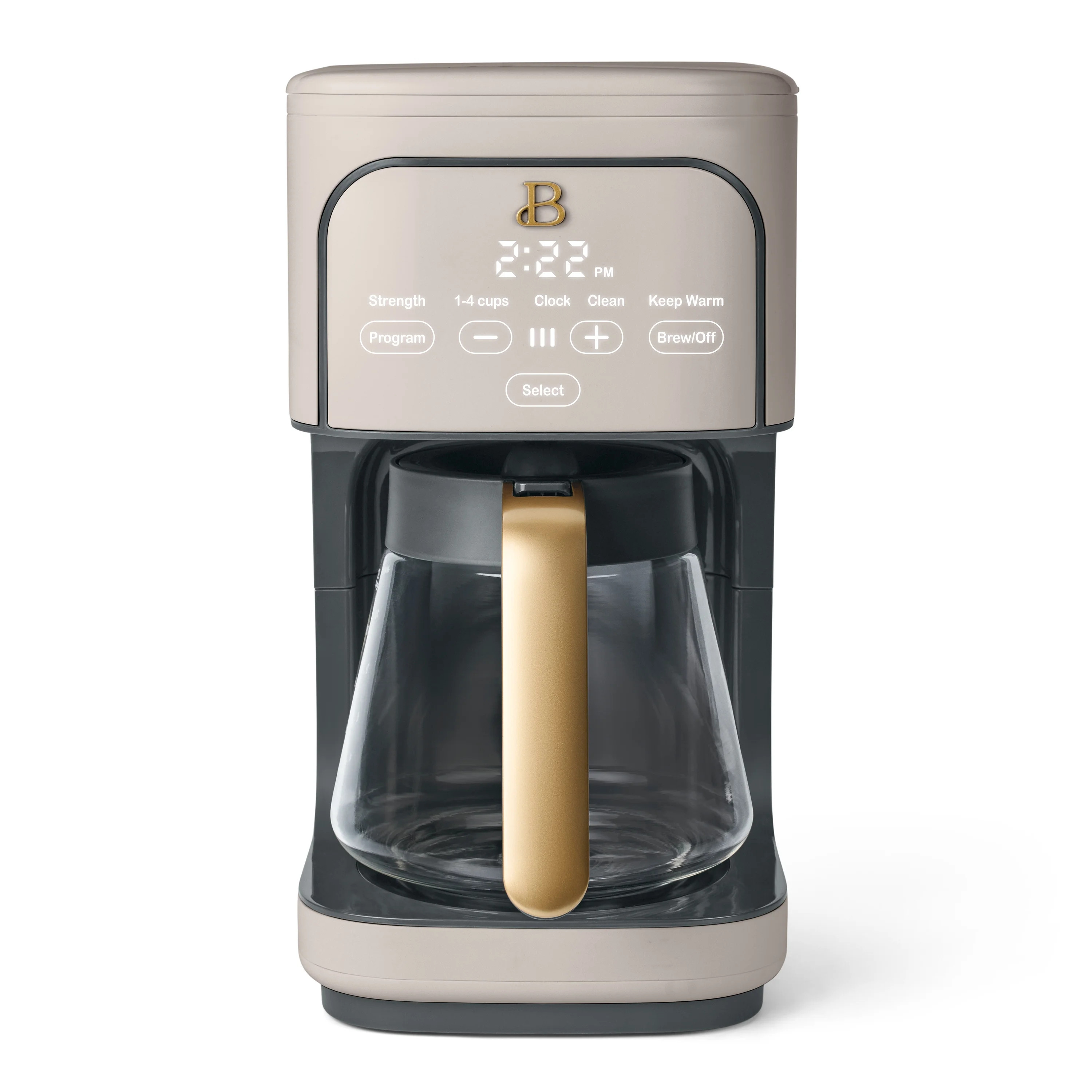 Beautiful 12 cup Programmable Coffee Maker, Porcini Taupe by Drew Barrymore | Walmart (US)