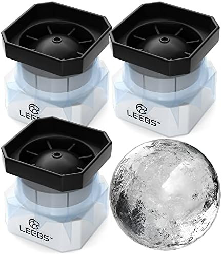 Sphere Ice Molds - 3 Pack Whiskey Ice Ball Mold - Silicone Freezer Press Ice Ball Maker Mold for ... | Amazon (US)