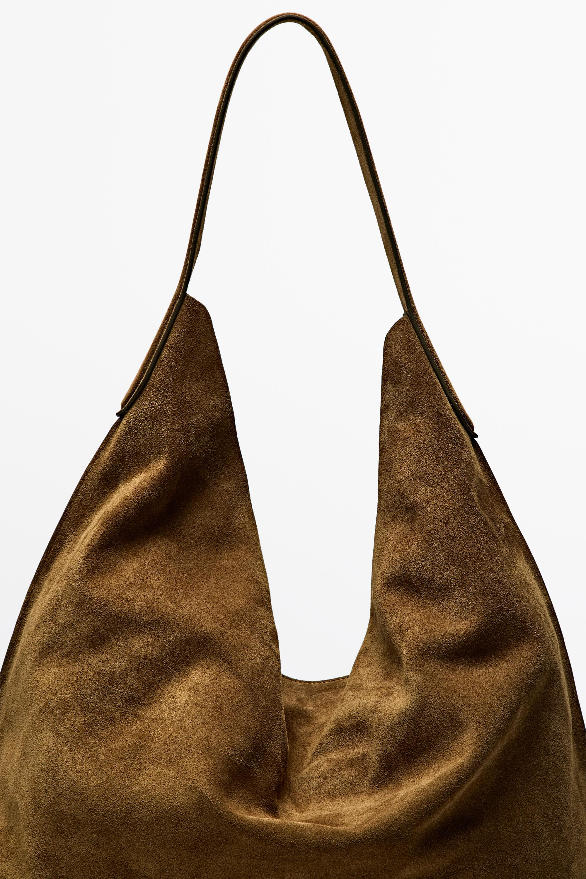 Maxi-Schultertasche aus Rauleder | Massimo Dutti DE