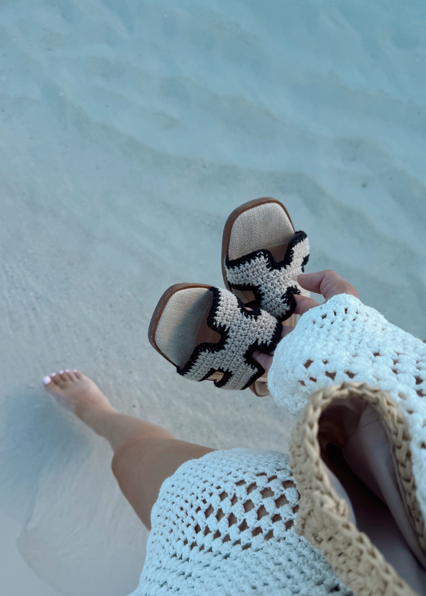 cutest sandals from steve madden! loving the crochet trend 🩵

this style comes in tons of different colors/patterns. i have them in cognac & wore them all over europe! 

#LTKStyleTip #LTKShoeCrush #LTKFindsUnder100