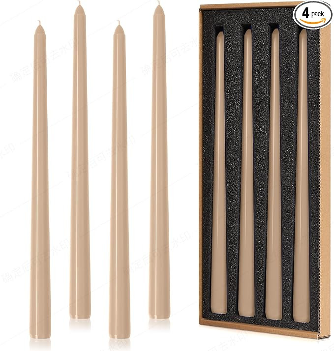 Taper Candles 12'' Colored Candle Sticks Set of 4 | Unscented | Home Decor Kitchen Decor Wedding ... | Amazon (US)