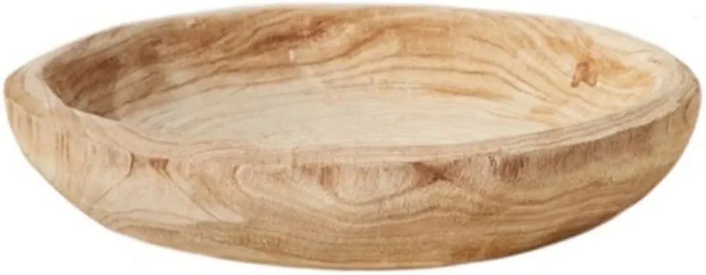 Serene Spaces Living Small Round Decorative Paulownia Wood Tray, Rustic Home Decor Accessories fo... | Amazon (US)