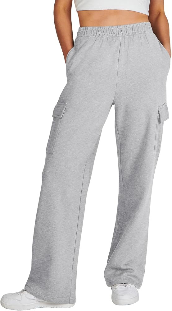 ANRABESS Womens Cargo Sweatpants Casual Baggy Fleece High Waisted Athletic Lounge Pants | Amazon (US)