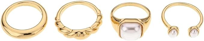 Ettika 18k Gold Plated Ring Set for Women. Ultimate Babe Stacking Ring Set. Fashion Jewelry and A... | Amazon (US)