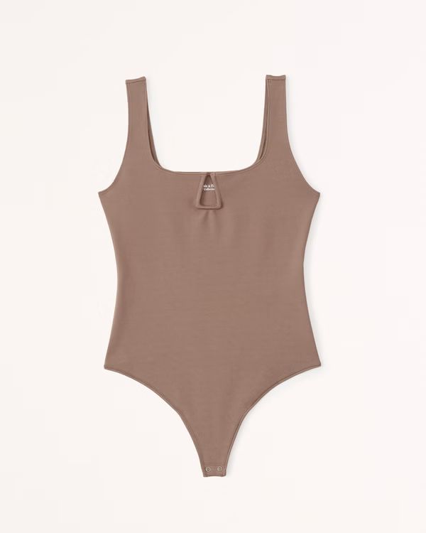 Women's Ponte Notch-Neck Bodysuit | Women's Tops | Abercrombie.com | Abercrombie & Fitch (US)