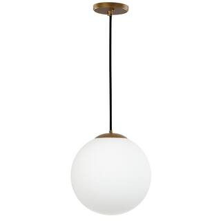 SAFAVIEH Nelda 1-Light Gold Globe Hanging Pendant PND4008A - The Home Depot | The Home Depot