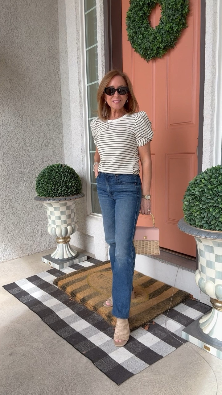 Give me a T-shirt and jeans any day 👖
Because when they fit well and feel good… you don’t need anything else.

Simple doesn’t mean boring, it means confident.
@Tuckernuck 
@Anthropologie 


#LTKOver40 #LTKootd #LTKPetite
