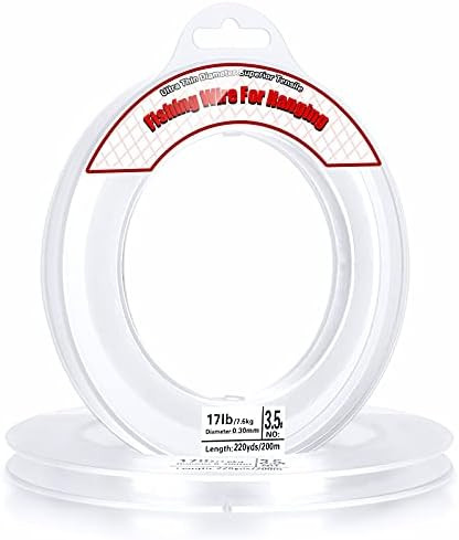 Clear Fishing Wire, Acejoz 656FT Fishing Line Clear Invisible Hanging Wire Strong Nylon String Su... | Amazon (US)