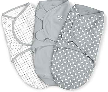 SwaddleMe by Ingenuity Original Swaddle - Size Small/Medium, 0-3 Months, 3-Pack (Criss Cross Polk... | Amazon (US)
