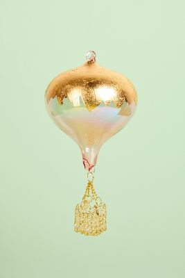 Gold Leaf Hot Air Balloon Ornament | Anthropologie (US)