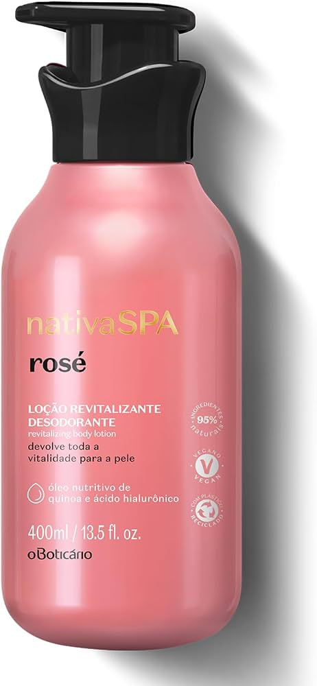 Nativa SPA Rosé Body Lotion by O Boticario, Fragranced Skin Moisturizer with Purified Quinoa Ext... | Amazon (US)