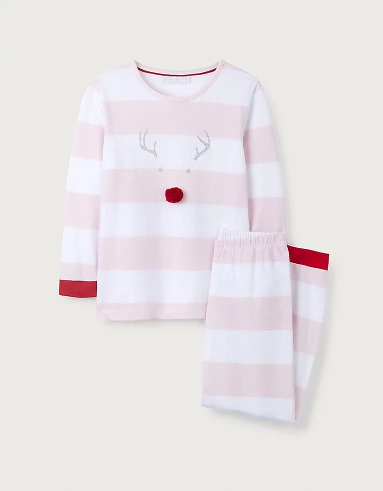 Slim Fit Jingles Reindeer Pyjamas (1–12yrs) | The White Company (UK)