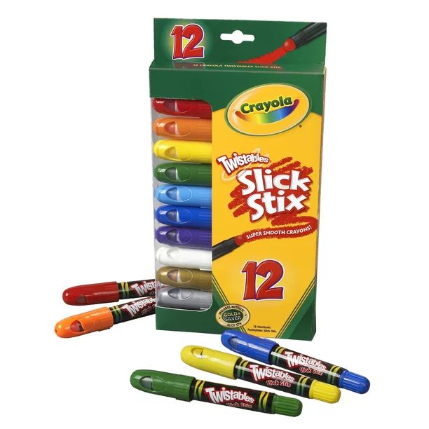 Crayola Twistables Slick Stix Set, Child, 12 Colors - Walmart.com | Walmart (US)