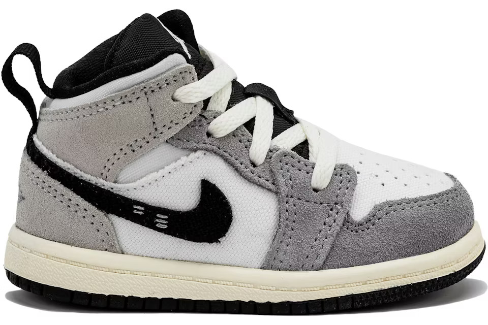 Jordan 1 Mid SECraft White Cement Grey Black (TD) | StockX