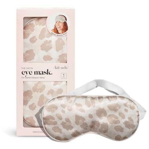 Kitsch Satin Eye Mask for Sleeping Women, Softer Than Silk Sleep Mask | Satin Blindfold | Travel Eyemask & Light Blocking Eye Shade Cover | Night Sleep Eye Masks for Women & Men (Leopard) | Amazon (US)