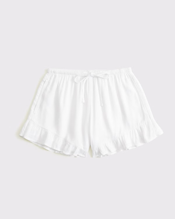 Women's Linen-Blend Pull-On Short | Women's Bottoms | Abercrombie.com | Abercrombie & Fitch (US)