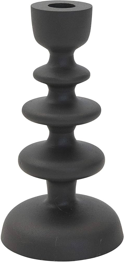 Bloomingville Textured Metal Taper, Grey Candle Holder | Amazon (US)