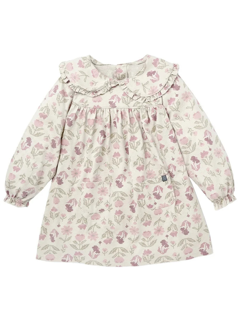 Modern Moments by Gerber Toddler Girl Ruffle Dress with Collar, Sizes 12M-5T | Walmart (US)