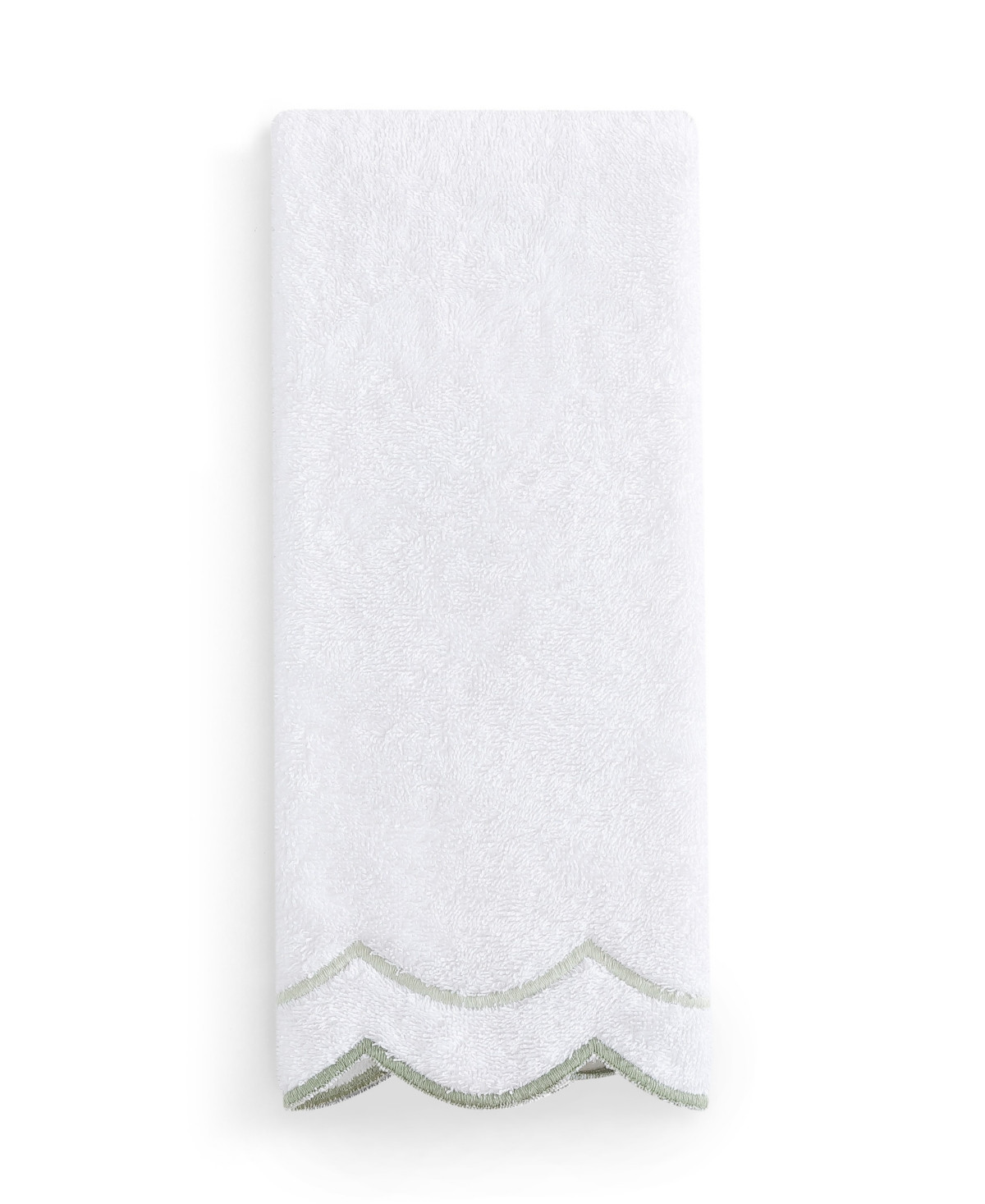 Peri Home Scallop Cotton Hand Towel, 27" x 16" - Sage | Macy's