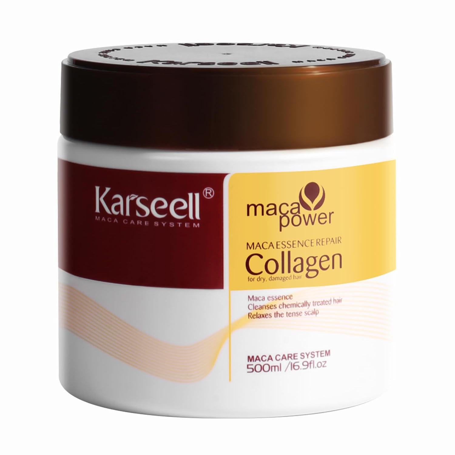 Karseell Collagen Hair Treatment Deep Repair Conditioning Argan Oil Collagen Hair Mask Essence for Dry Damaged Hair All Hair Types 16.90 oz 500ml | Amazon (US)