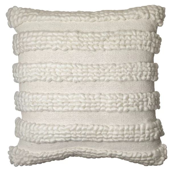 Better Homes & Gardens, Tufted Loop Stripe Decorative Throw Pillow, 20''x20'', White | Walmart (US)