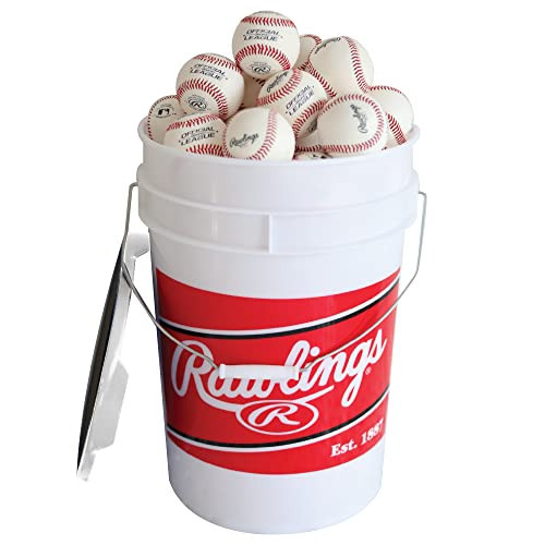 Rawlings | Official League Competition Grade Baseballs | ROLB1X | Game/Practice Use | Youth/14U | Bucket | 24 Count | Amazon (US)