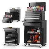 Tool Chest, 5-Drawer Rolling Tool Storage Cabinet with Detachable Top Tool Box, Universal Lockabl... | Walmart (US)