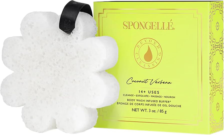 Spongelle Coconut Verbena Wild Flower Buffer Body Scrubber with Box | Bath & Shower Loofah for Wo... | Amazon (US)