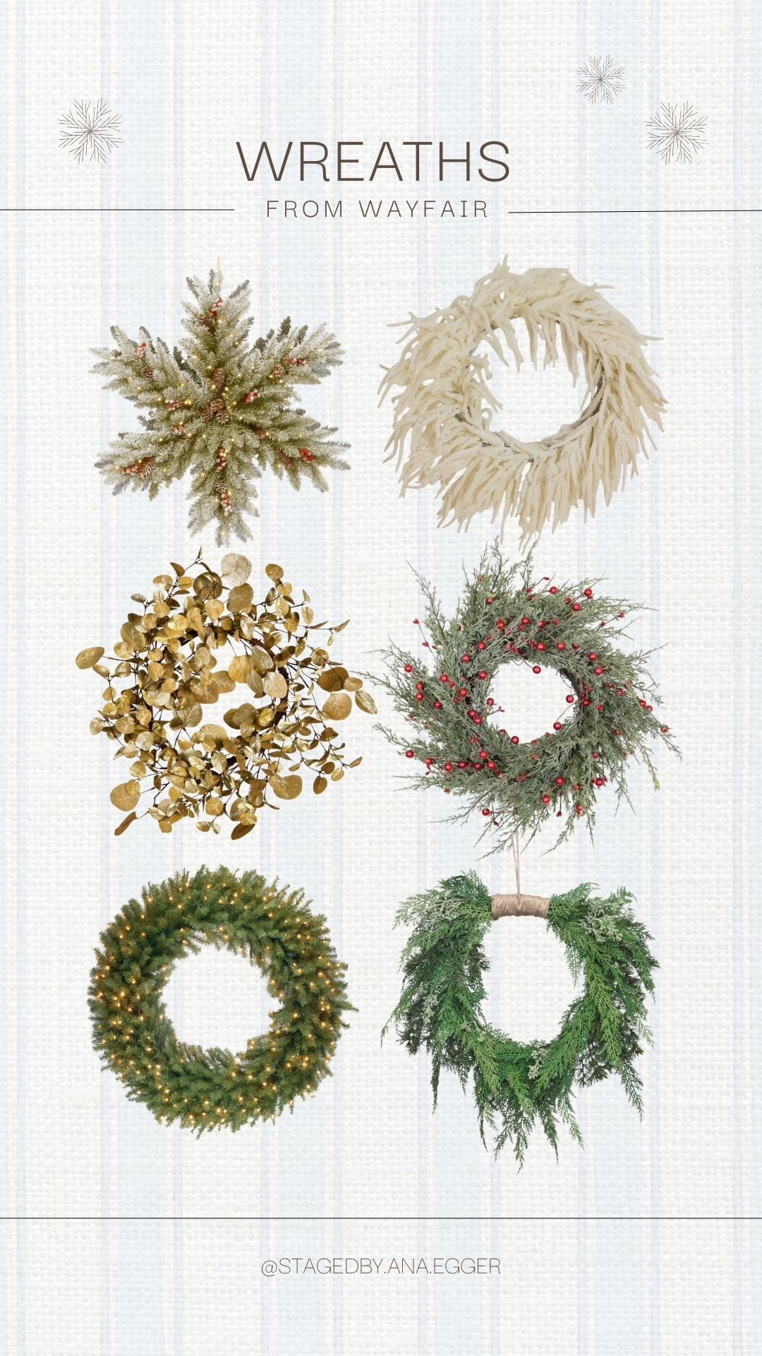 Wreaths from wayfair ❄️ @wayfair 
#Wayfair #WayDay #WayfairPartner

#LTKHoliday #LTKSeasonal #LTKHome