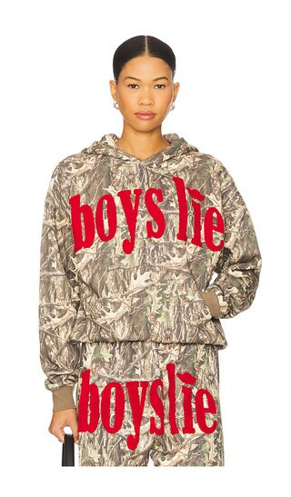 Boys Lie Manhunt Racer Hoodie in Green. - size XS/S | Revolve Clothing (Global)