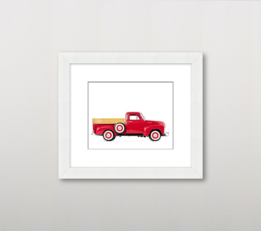 Leslee Mitchell Red Truck Wall Art | Pottery Barn Kids