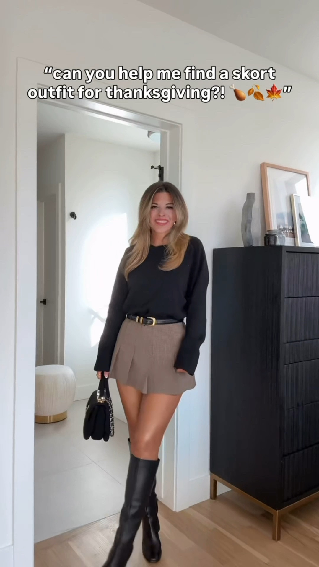 Abercrombie pleated skort I’m wearing on repeat this winter with black sweater and boots 

Revolve code: tulip
Glow color: can’t handle the heat 

Wearing small sweater
Xs in the skort 

Winter transitional
Holiday event
Workwear
Pleated skort
Chunky sweater
Thanksgiving 
Nighty

#LTKHoliday #LTKFindsUnder100 #LTKSeasonal