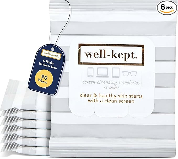 Well-Kept Tech & Lens Wipes - Eyeglass, Screen & Phone Cleaning, Multi-Surface, Lint-Free, Pre Mo... | Amazon (US)