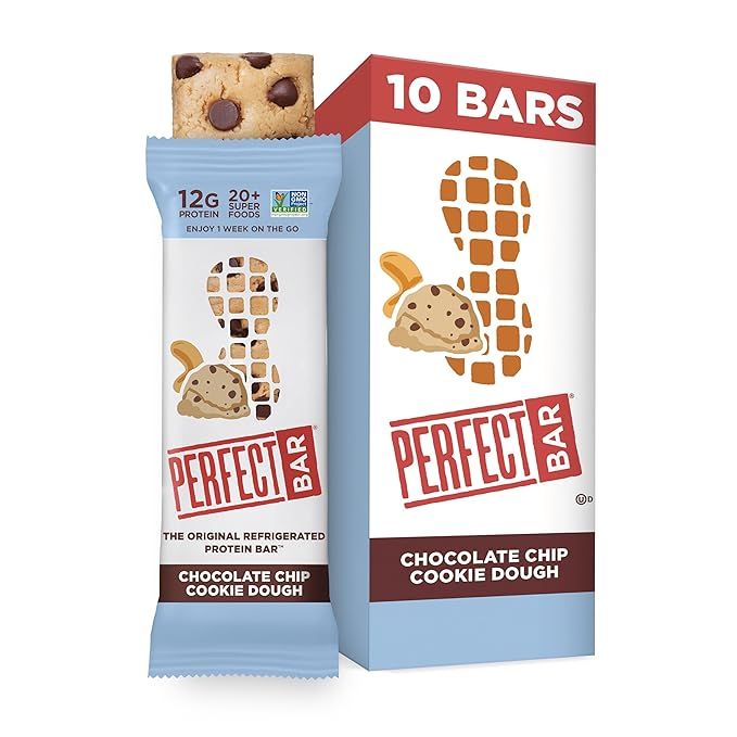 Perfect Bar, Chocolate Chip Cookie Dough Protein Bar, Gluten Free, Soy Free, Non GMO, No Sugar Al... | Amazon (US)