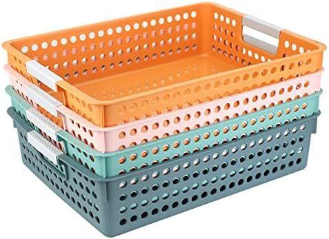 Amazon.com : Turn in Trays Classroom, 4Pcs Paper Trays for Classroom, Book Baskets for Library, D... | Amazon (US)