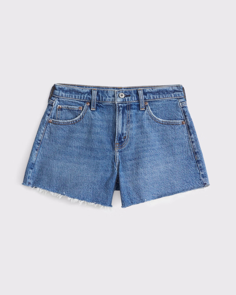 Abercrombie & Fitch Women's Curve Love Mid Rise A-Line Short in Medium - Size 32 | Abercrombie & Fitch (US)
