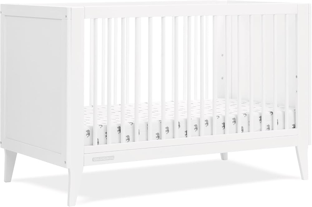 Ollie 4-in-1 Convertible Crib - Greenguard Gold Certified, Bianca White | Amazon (US)