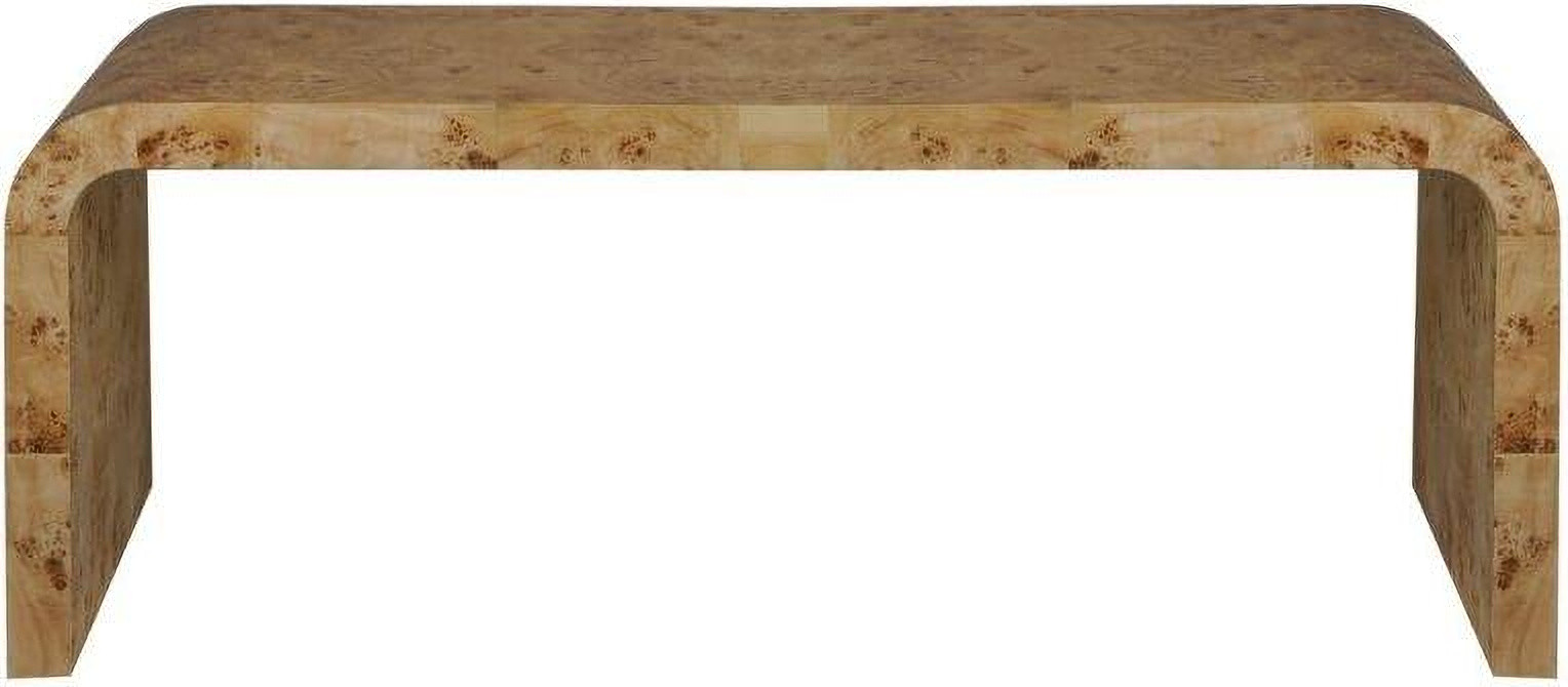 Newbury Light Burlwood Waterfall Coffee Table | 1stopbedrooms