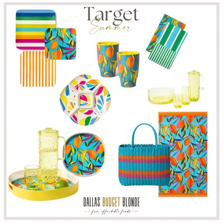 L 👀 K at these colors! I love this new Tabitha Brown collection at Target. Perfect for the pool and patio dining and would make a great hostess gift this Summer. 

#LTKunder50 #LTKhome #LTKSeasonal