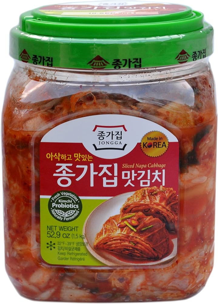 Jongga Mat Kimchi 52.9 oz(1.5kg) Cut Cabbage Kimchi - Imported from Korea - Fresh Naturally Ferme... | Amazon (US)