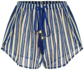 ZAFUL Womens Crochet Cover Up Shorts for Beach High Waisted Swim Bottom | Amazon (US)