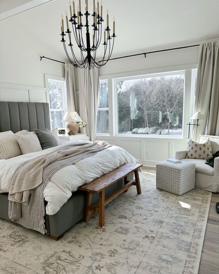 Neutral layered bedroom inspiration and styling! I love all the patterns, prints, and color we have in our master while still remaining very neutral, calming, and relaxing! 

#LTKstyletip #LTKhome