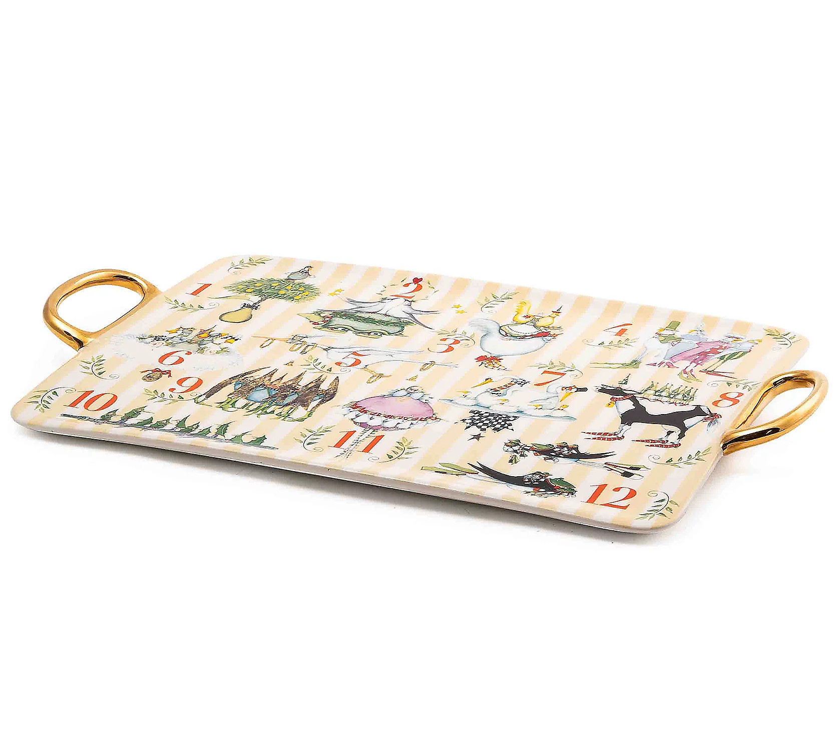 MacKezie-Childs 12 Days Ceramic Platter | QVC