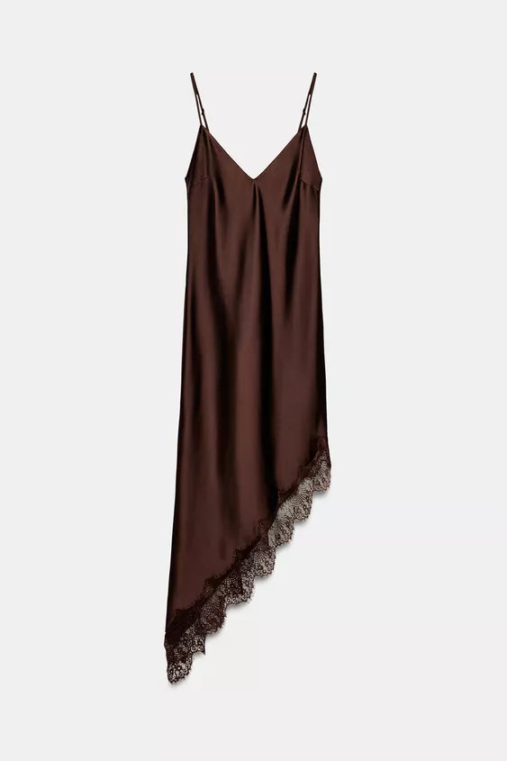 SATIN LACE DRESS | Zara UK