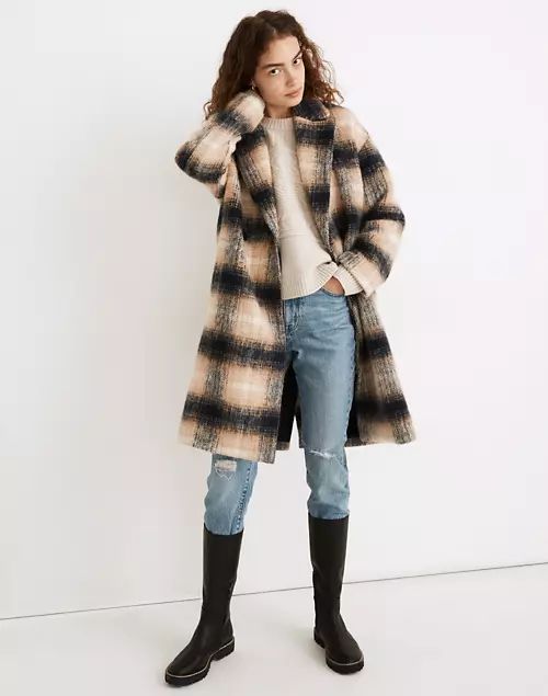 Courton Cocoon Coat in Plaid | Madewell
